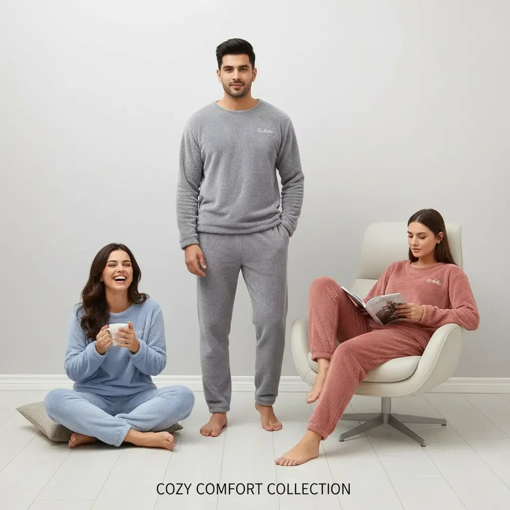 Imported Fur Winter Nightsuit | Cozy Loungewear Set