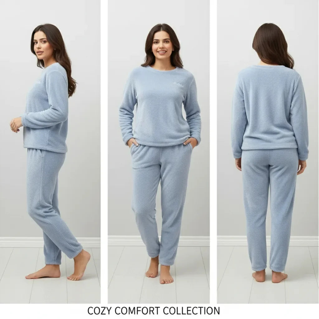Imported Fur Winter Nightsuit | Cozy Loungewear Set