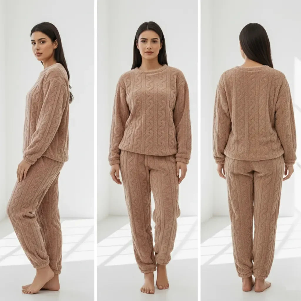 Winter Fleece Woolen Night Suit for Men & Women | Cozy Winter Sleepwear